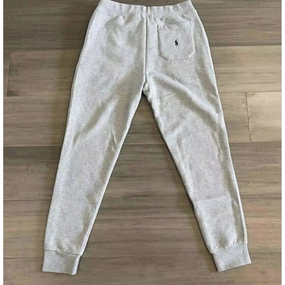 New  $148 POLO RALPH LAUREN FLEECE JOGGERS PANTS LOGO GREY Men's Size LARGE - Picture 2 of 10